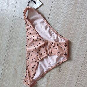 Nwt shade and shore pink black polka dot bikini bottoms
